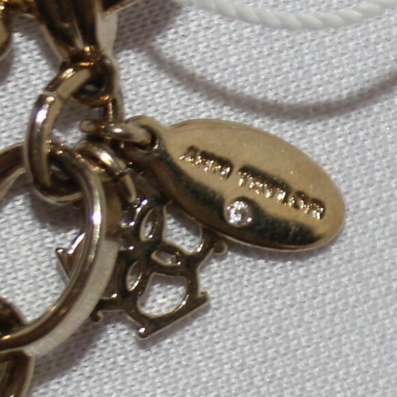 NWT Ann Taylor Faux Tortoise and Rhinestone Chain Link Necklace and Bracelet Set - Picture 5 of 16